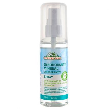 Desodorante Mineral Spray, 80 ml.