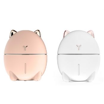 Difusor eléctrico infantil, Gato, USB y luz led de colores, 200 ml.