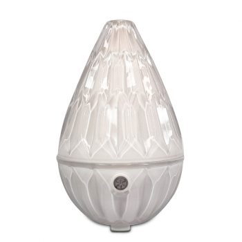 Difusor eléctrico de vidrio geométrico, con enchufe y luz led de colores, 100 ml.