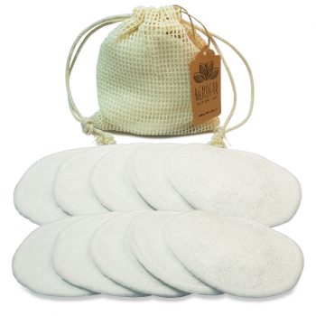 Pétalos Desmaquillantes Reutilizables en Bolsa de Malla, 10 unidades.